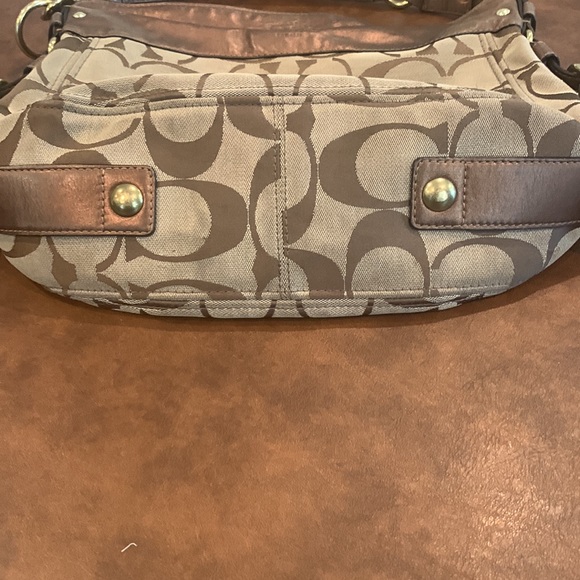 Coach monogram sachel hobo shoulder handbag - Picture 2 of 12